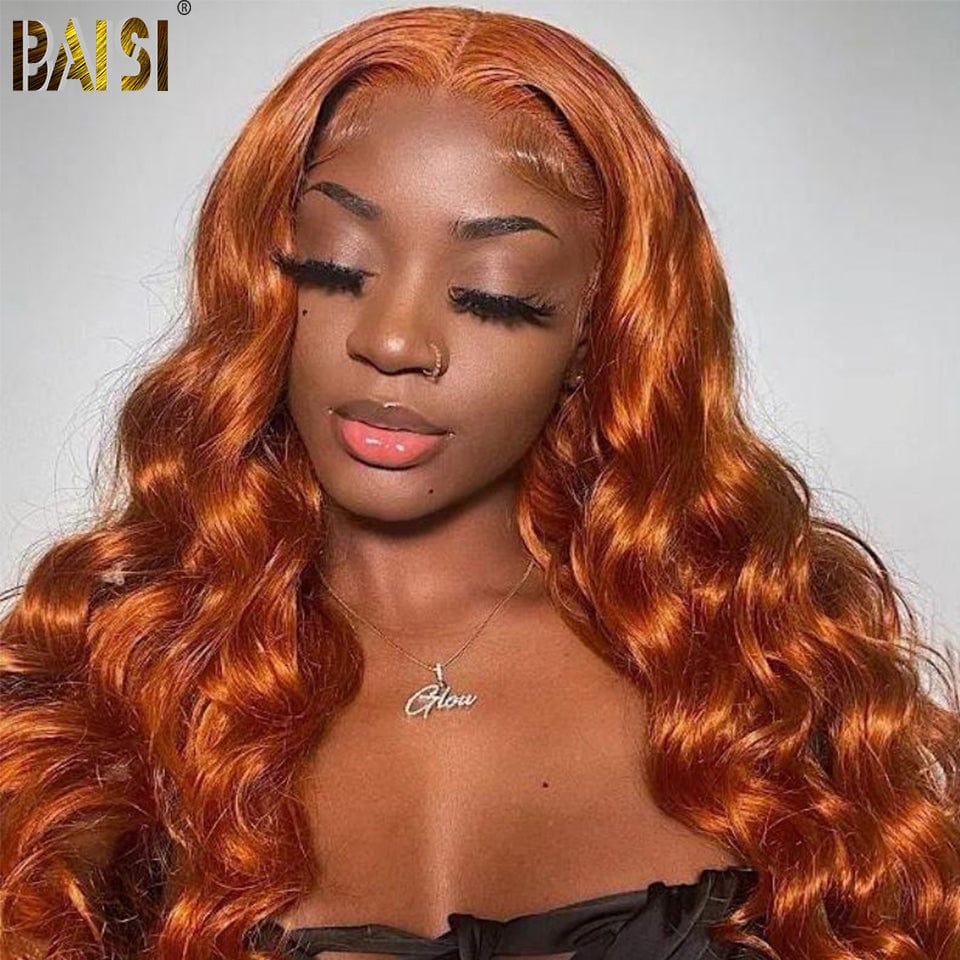 Orange Ginger Colored Loose Wave Wig