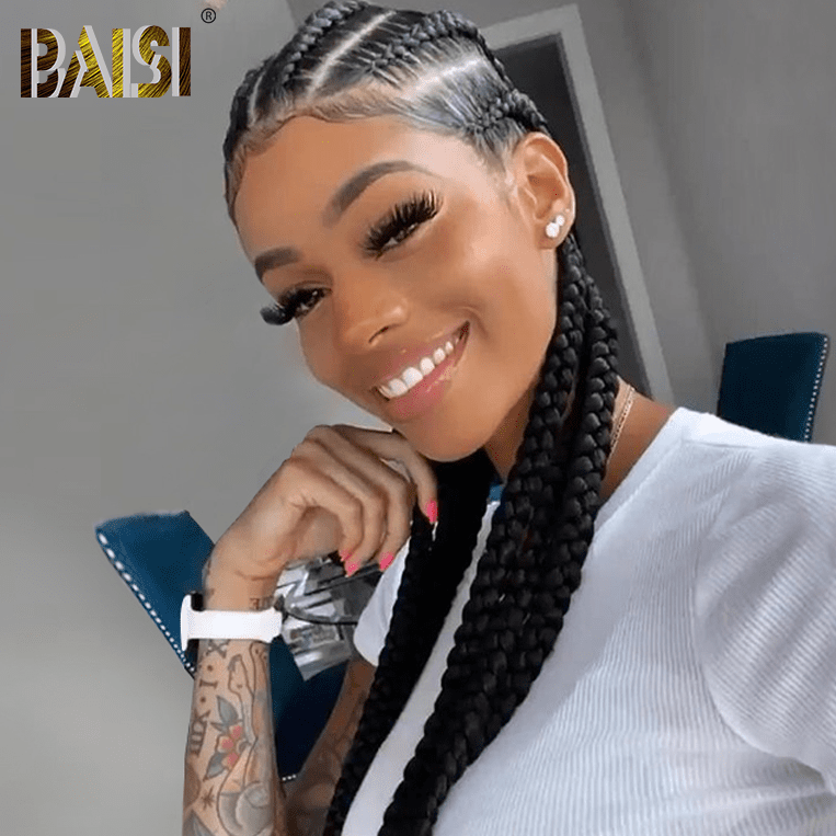 Flash Deal Synthetic Full Head Lace Braided Wig