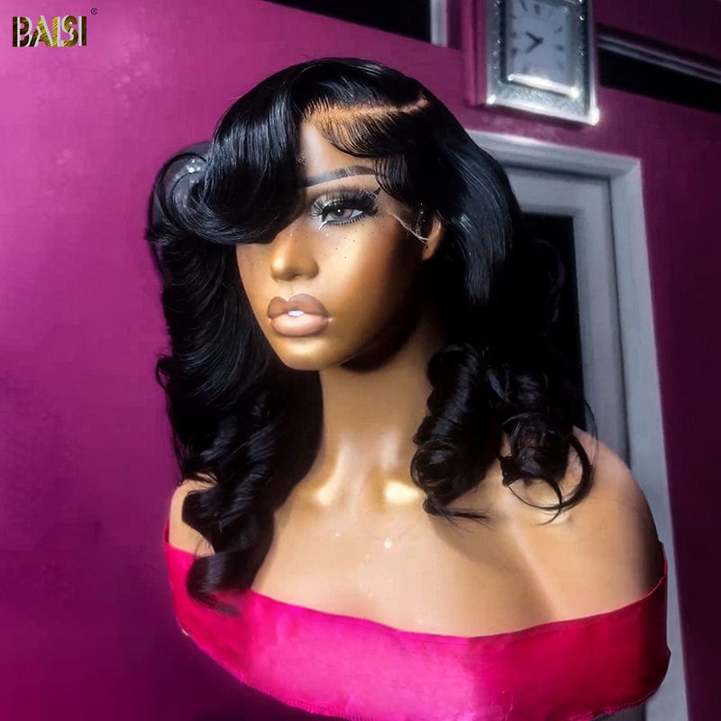 Bouncy Side Part Wavy Wig