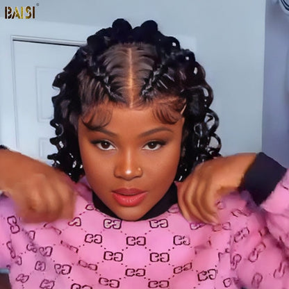 Cute Curl With Braid Glueless Wig