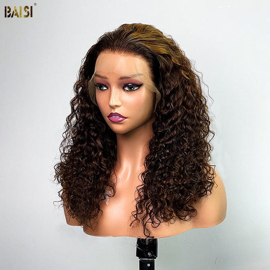 Double Drawn Highlight Curly Lace Wig