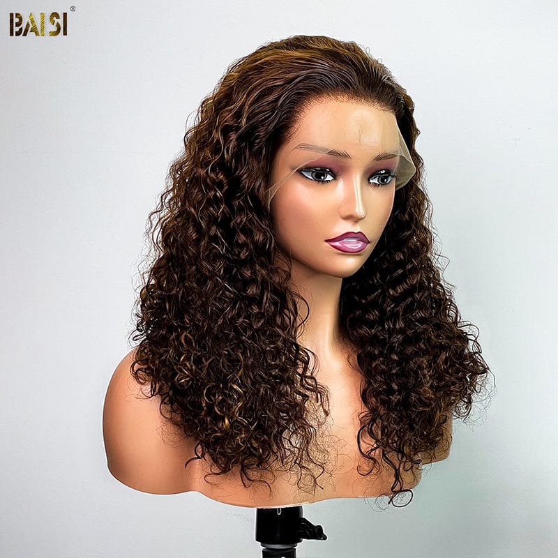 Double Drawn Highlight Curly Lace Wig