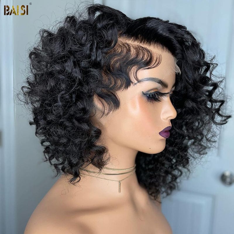 Perfect Layered Cut Black Wavy Wig