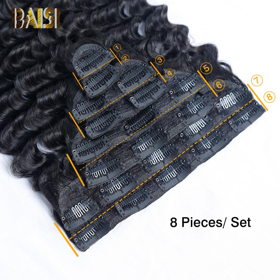 Curly Wave Clip Ins Hair Extensions 8 Pcs And 120g/Set