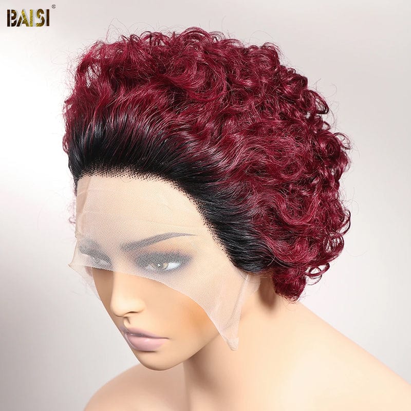 Virgir Human Hair Curly Hair Short Cut Wig