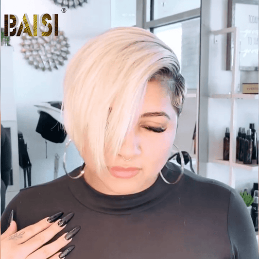 1B/613 Full Lace Short Cut Wig