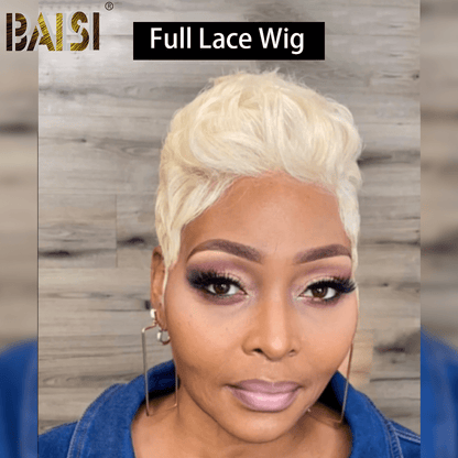 Blonde Full Lace Pixie Cut Wig