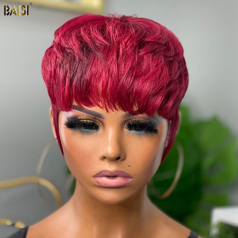 Cherry Machine Made Short Cut Wig