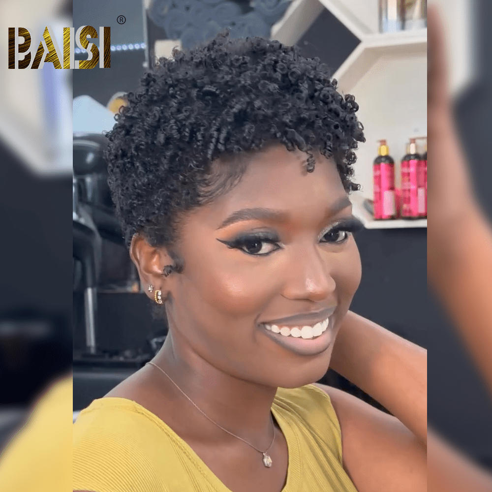 Fashion Short Afro Curly Wig