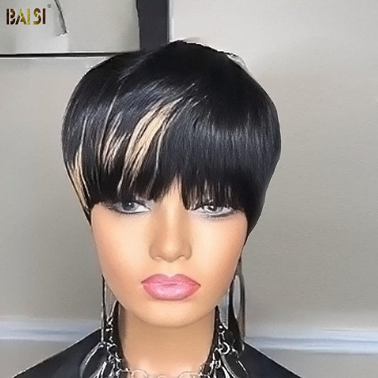 Short Layered Pixie Cut With Blonde Wig