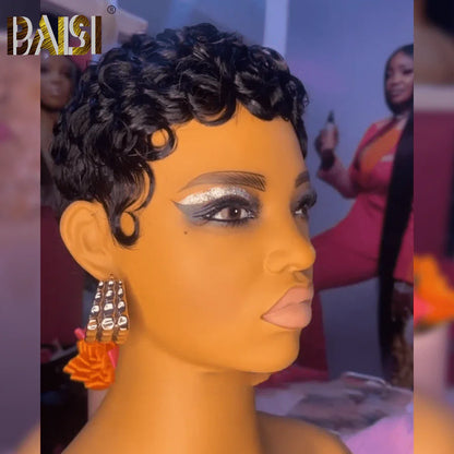 Baisi $49 Pixie Finger Wave Machine Made Wig