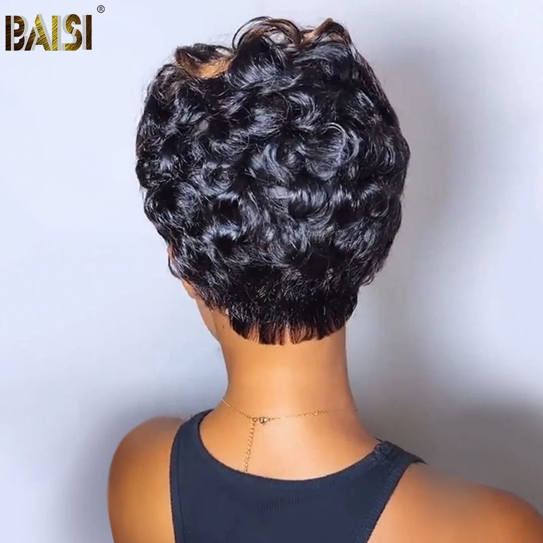 BAISI Sexy Short With Highlight Lace Frontal Wig