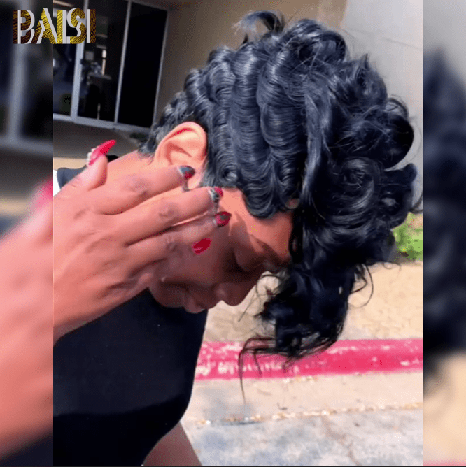 Sexy Natural Black Finger Wave Wig