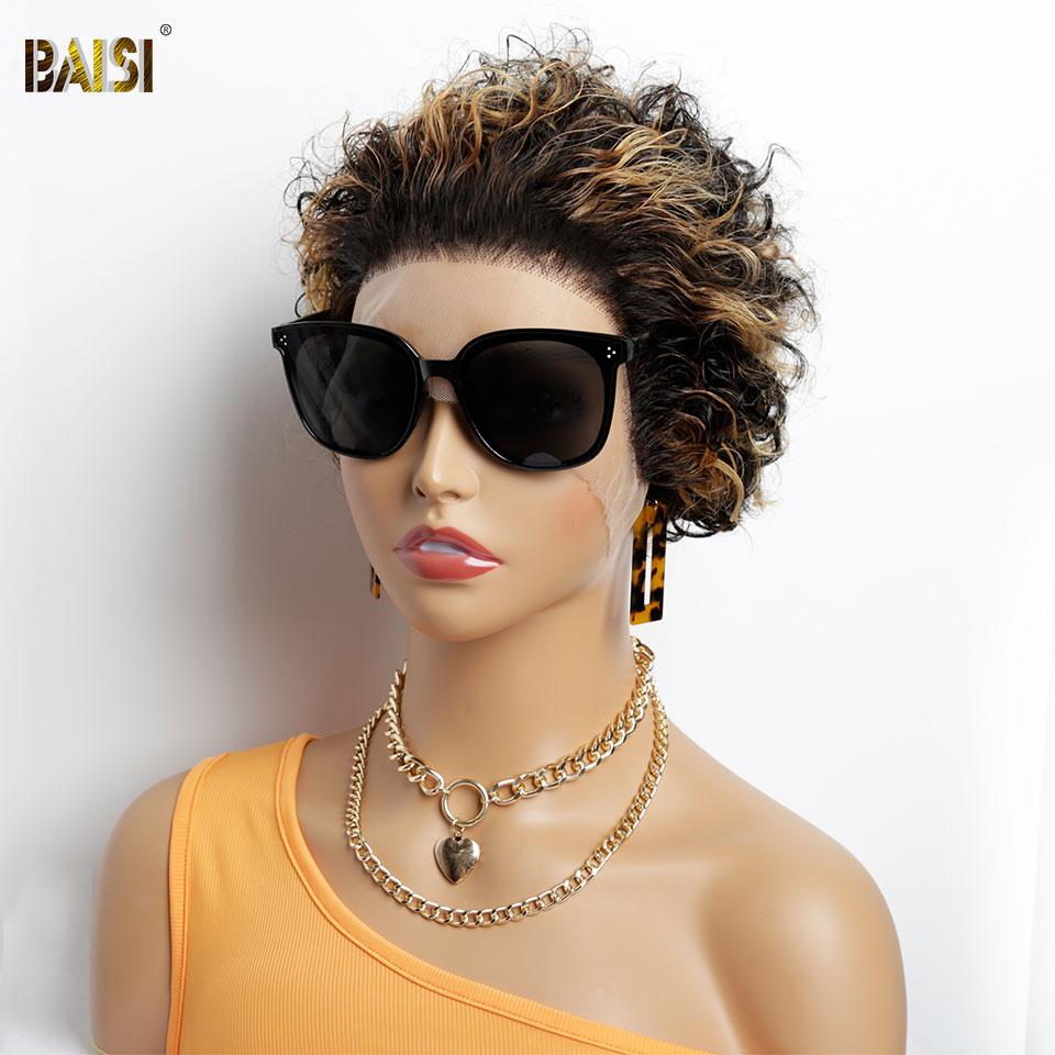 Virgir Human Hair Curly Hair Short Cut Wig