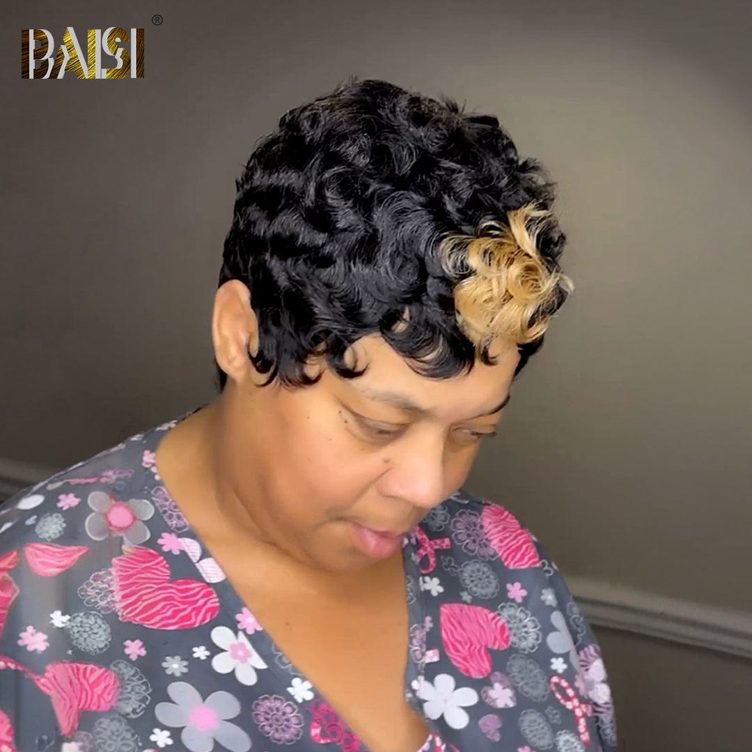 Finger Wave With Honey Blonde Lace Wig