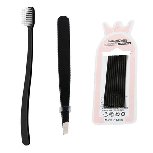 Black Kiss Hairpins + Tweezers+ Brush