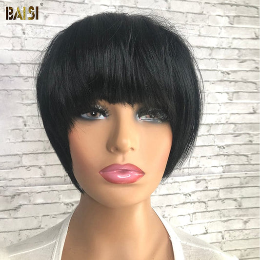 Natural Black Partial Topper With Bang(Not A Wig)