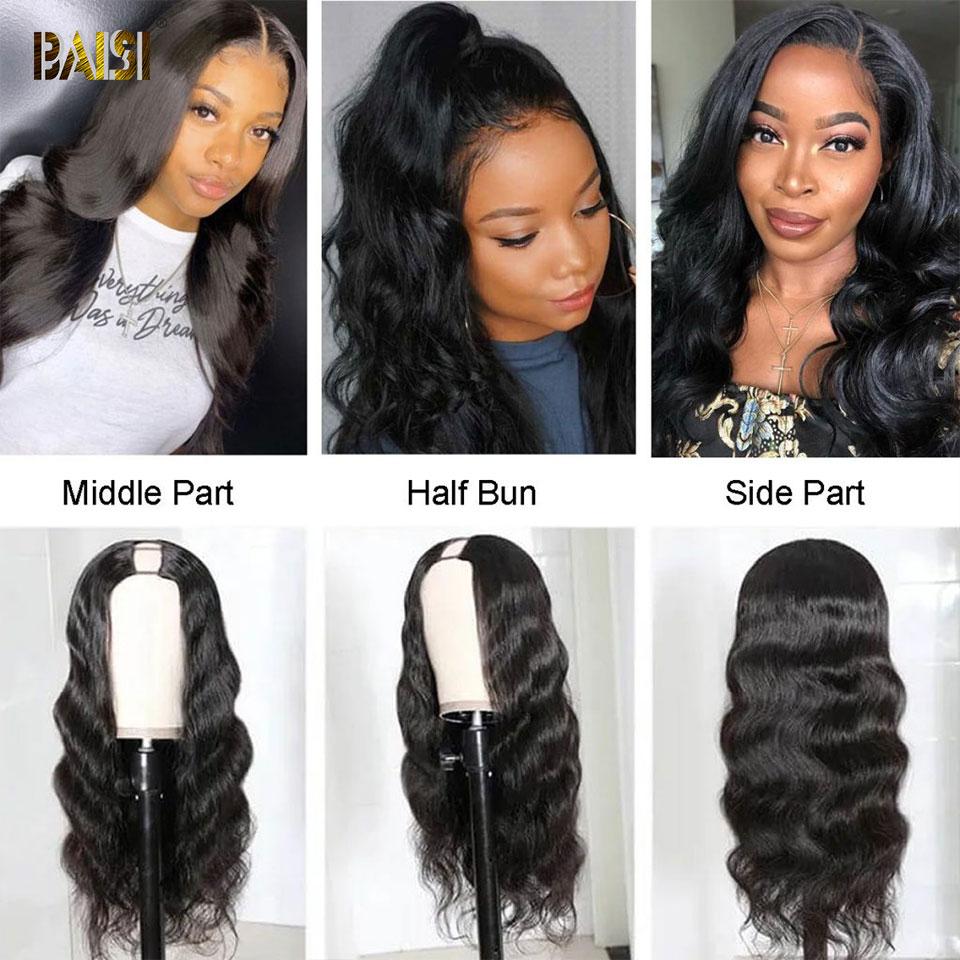 U Part Wig Body Wave 100% Human Hair Wigs