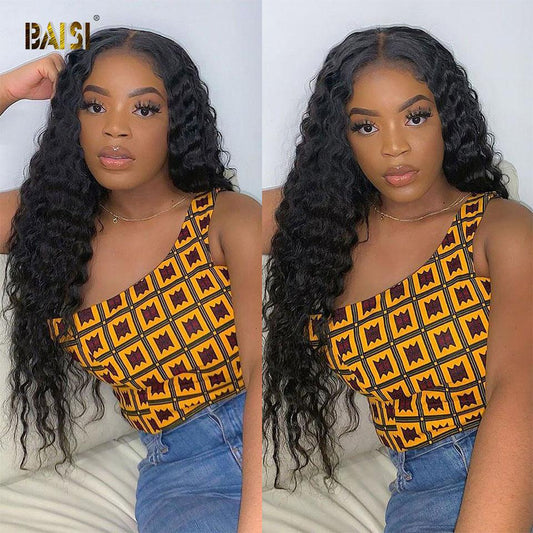 U Part Wig Deep Wave 100% Human Hair Wigs