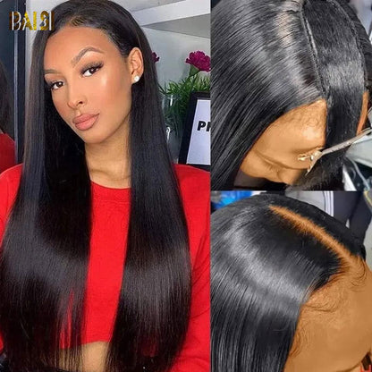 U Part Wig Straight 100% Human Hair Wigs