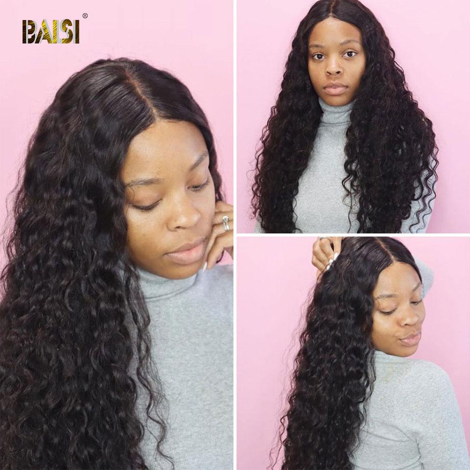 U Part Wig Water Wave 100% Human Hair Wigs