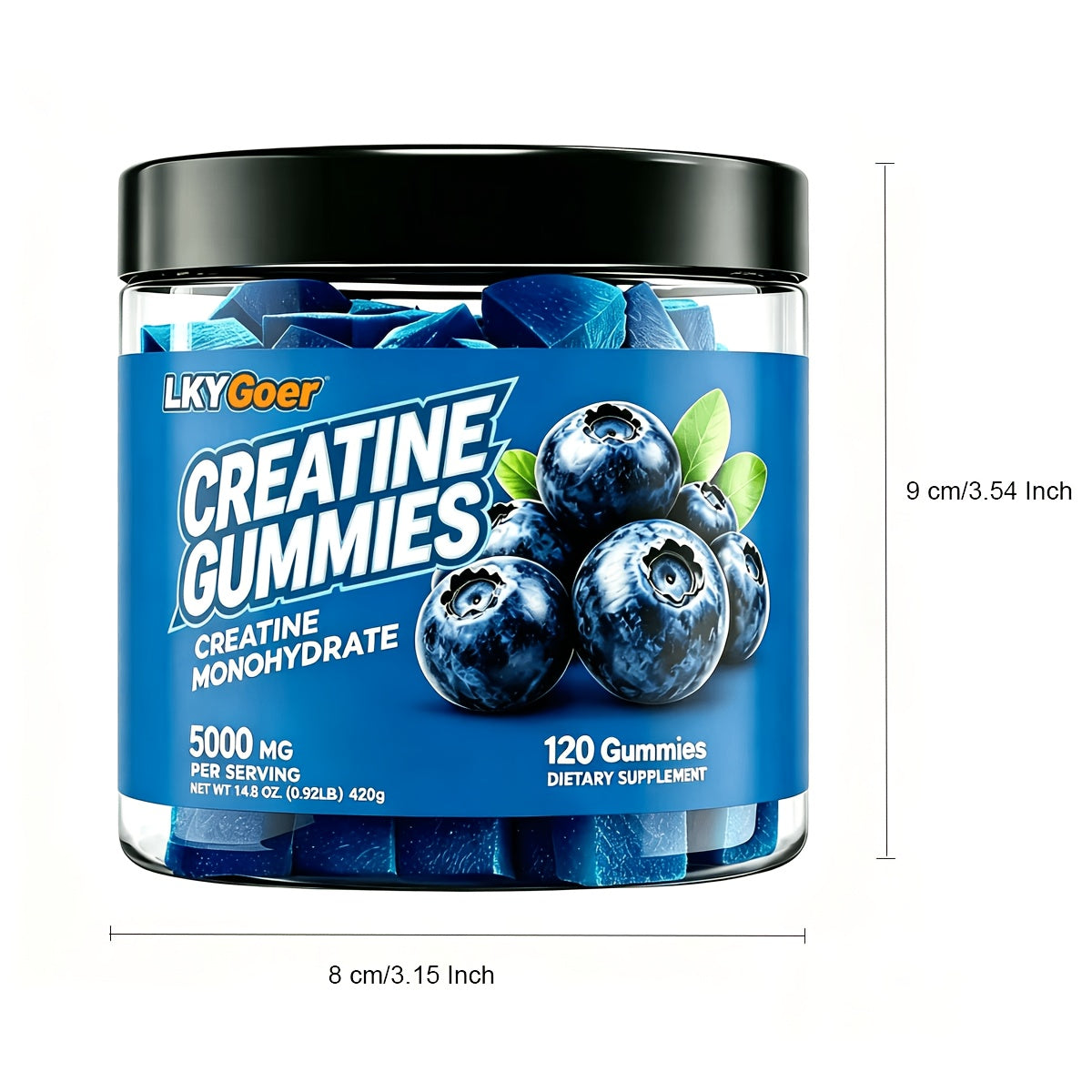 Creatine Monohydrate Gummies Women, Sugar Free, 5000Mg