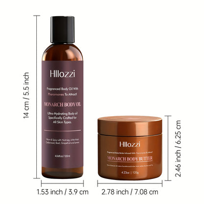 MONARCH Body Oil And Body Butter Set - A Duo for Moisturizing