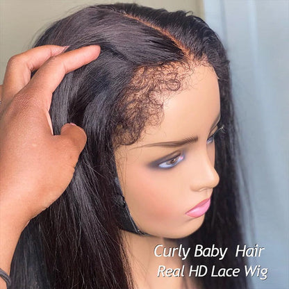 Flash Deal $159.99 20" 4C Edge Straight 13x4 Lace Frontal Human Hair Wig