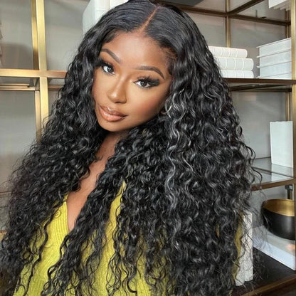 7x5 Pre Everything Glueless Water Wave Wigs Pre Cut 13x5 Lace Human Hair Wigs