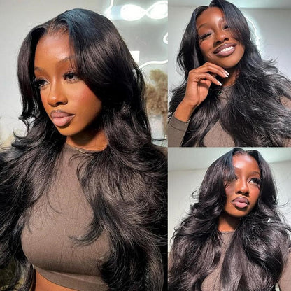 (Super Deal) Wavy 13x5 Pre Everything Wig With Curtain Bangs Glueless Wig