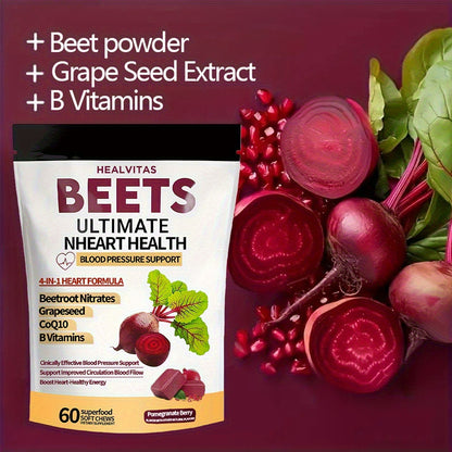 Beetroot Chewable Gummies Contains COQ10