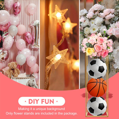 10pcs Golden Wedding Flower Vase, Metal Column