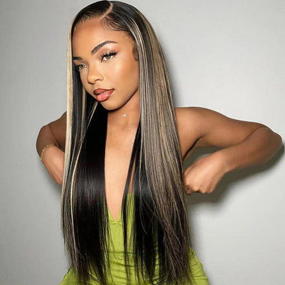Pre Cut 5x6 Lace Balayage Honey Straight 9x6 Parting Max Lace Wig Glueless Wig