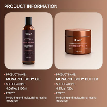 MONARCH Body Oil And Body Butter Set - A Duo for Moisturizing