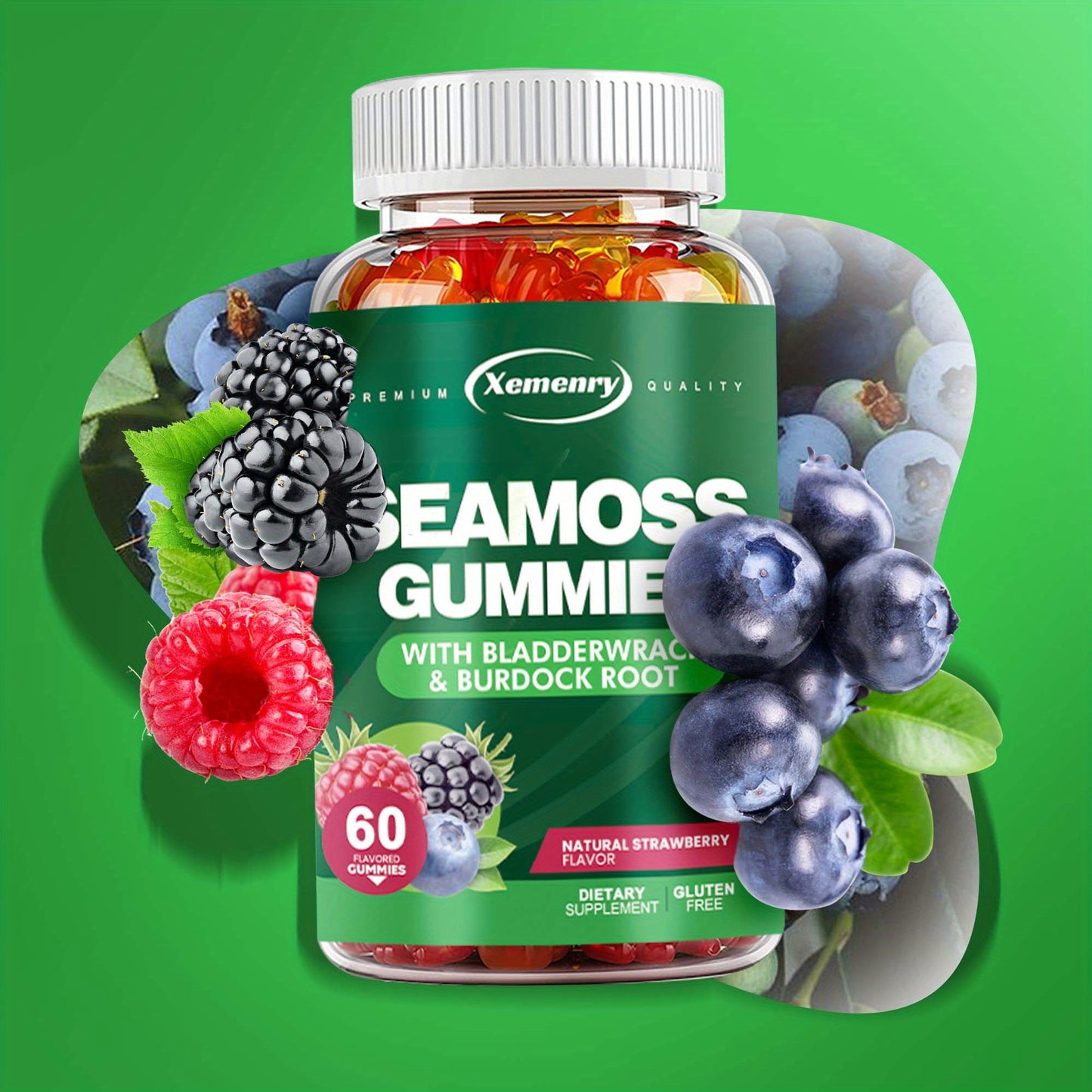 Seamoss Gummies - with Bladderwrack, Burdock Root
