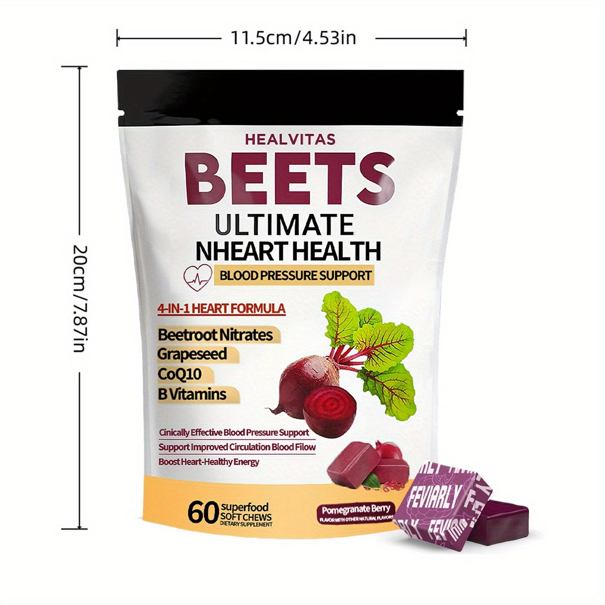 Beetroot Chewable Gummies Contains COQ10