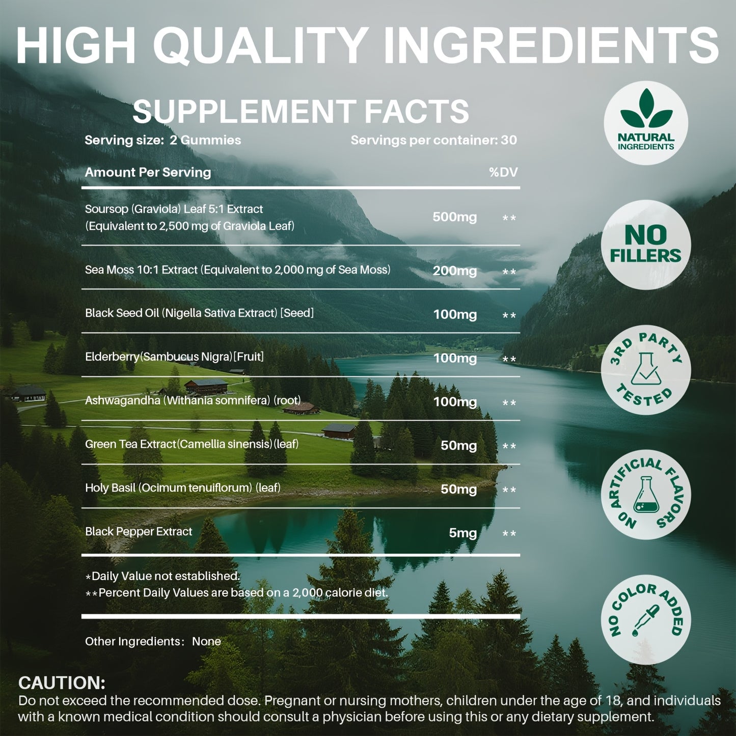 Soursop Graviola 60 Gummies )