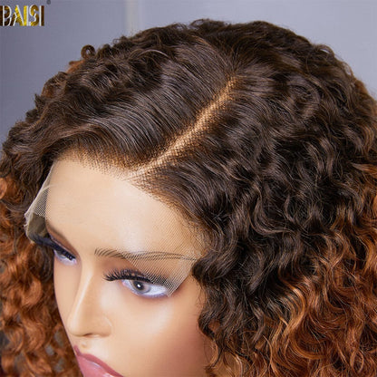 BAISI 5x5 1B/30 Color Curly BoB Wig