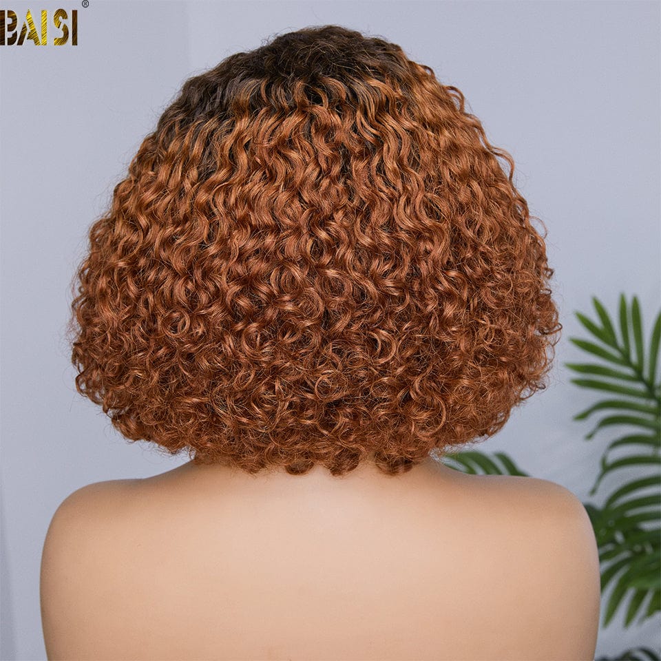 BAISI 5x5 1B/30 Color Curly BoB Wig