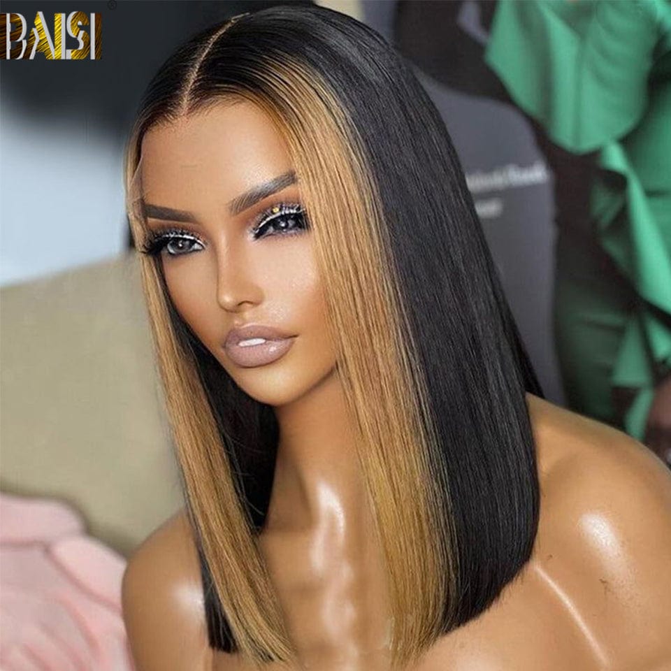 BAISI  Highlight Straight BoB Closure Wig