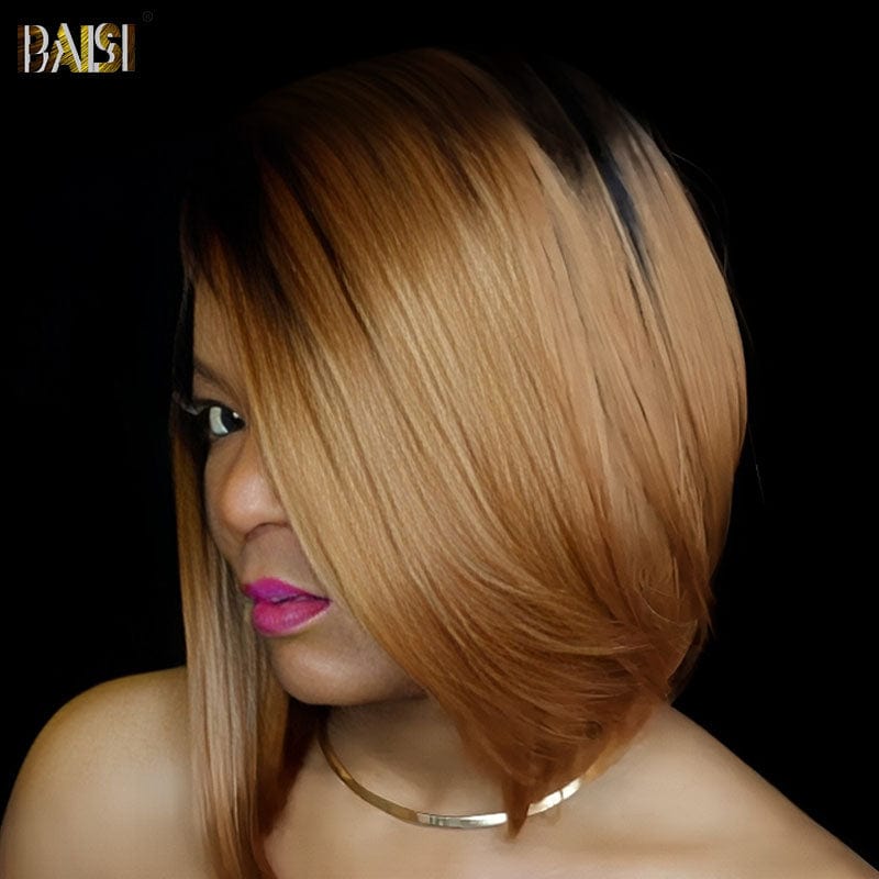 BAISI Ombre Honey Blonde Short Bob Wig