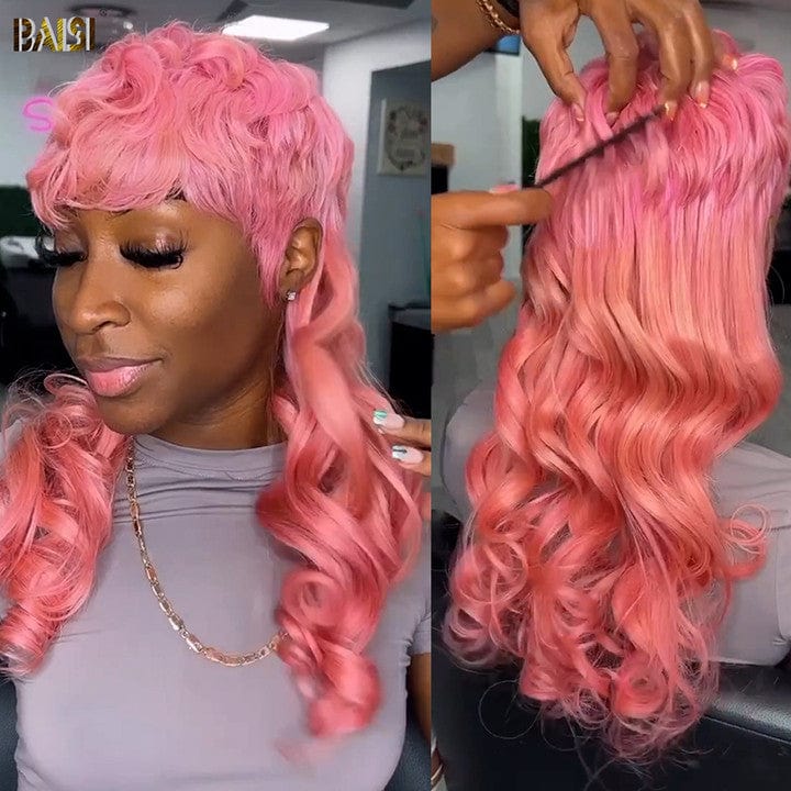 Pink Mullet Glueless Wig