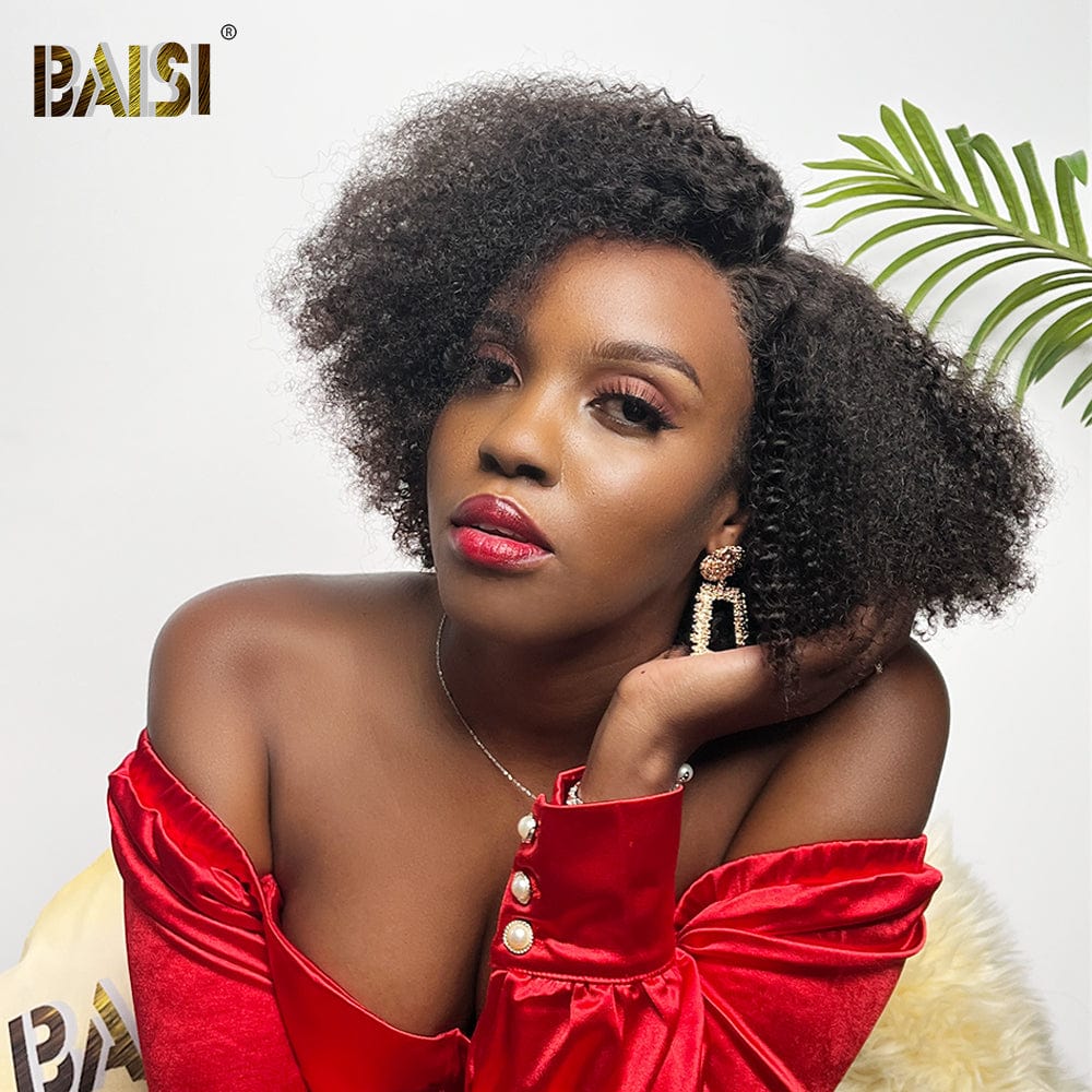 BAISI Sexy Afro Curl Lace BoB Wig