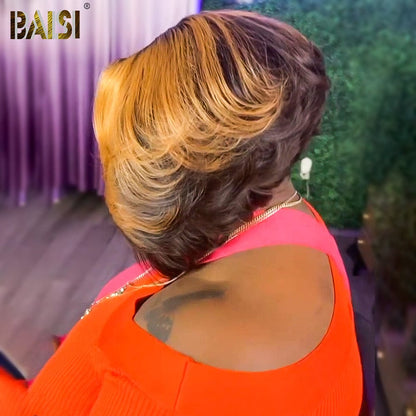 BAISI Sexy Color BoB Wig With Wavy