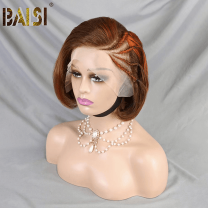 BAISI Color Short Wig With Braid