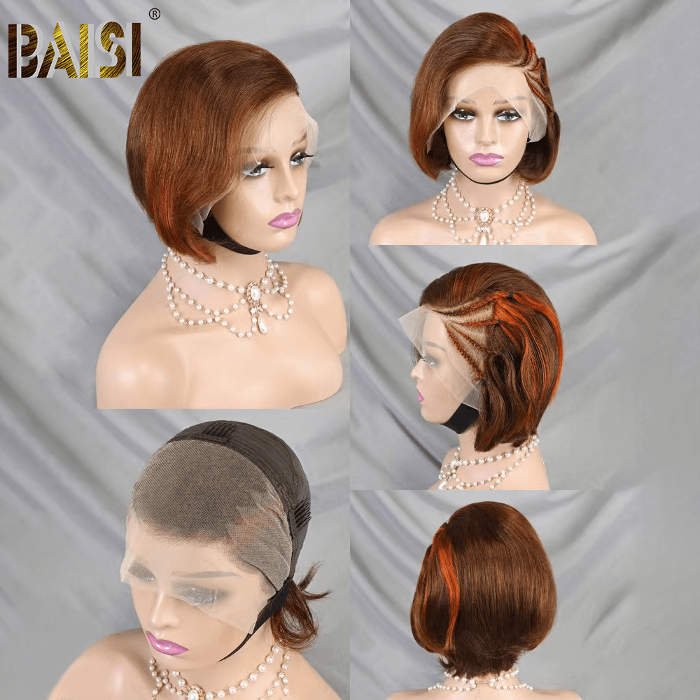 BAISI Color Short Wig With Braid