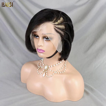 BAISI Short Wig With Braid