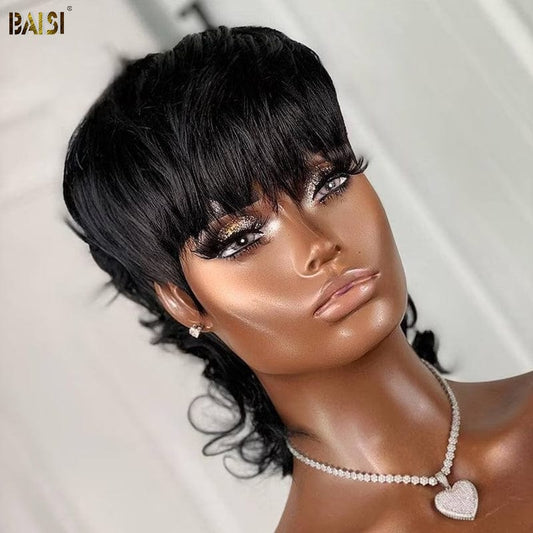 Stunning Mullet Wig with Bangs