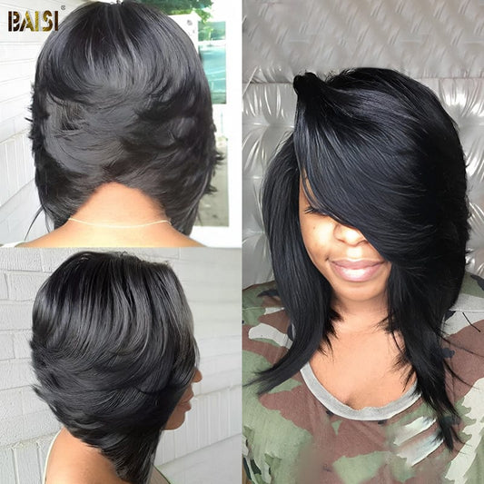 BAISI Side Part Sexy BoB Wig