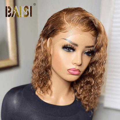 BAISI 4#30# Color 5x5 Lace Water Wave BoB Wig